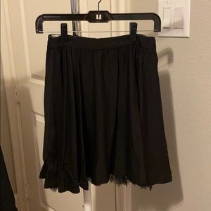 Alice and Olivia Black Skirt w/ Lace Hem